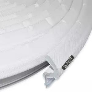 LSGCQ 커프 웨더 스트리핑 도어 씰 스트립 26피트 Q 폼 웨더스트립 슬롯 설치 크기에 맞게 쉽게 자를 수