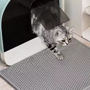 [하프클럽/셀러허브(펫)]고양이 화장실 발판패드 사막화방지 그레이 모래매트