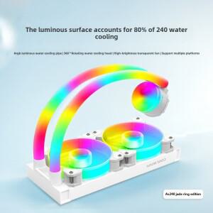 수냉식 라디에이터 흰색 온도 제어 ARGB Shenguang 동기식 발광 통합 컴퓨터 CPU