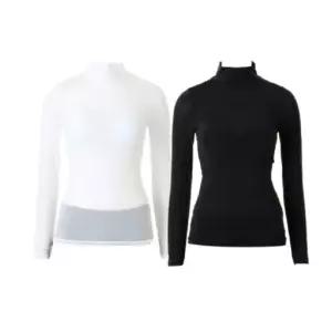 [갤러리아] 초경량 하이넥 UV차단 내장컵 골프스포츠 이너웨어 컬러 택1(WLGC602C WH/BK)