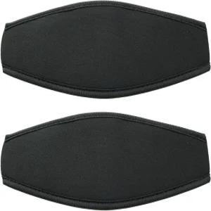 JCBIZ 2PCS 다이빙 고글 헤어 프로텍터 랩 네오프렌 마스크 스트랩 커버 스노클 수상 스포츠 블랙