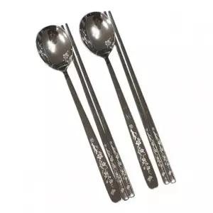 수저 세트 숟가락 젓가락 커트러리 세트 매화 2인