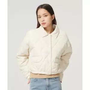 매장정품 LEE 리 우먼 크롭 퀼팅 점퍼 아이보리 LE2403JK61IV 1136592