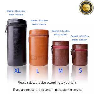고급 가죽 카메라 렌즈 허리 가방 파우치 방수 케이스 Canon Nikon Sony Olympus Fuji DSLR 방습 보호 용기