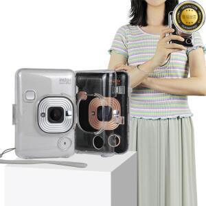 Fujifilm Instax Mini Liplay 케이스 용 투명 크리스탈 PVC 보호 인스턴트 카메라 보관 가방 커버