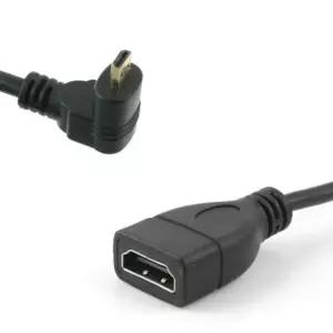 HDMI 젠더 Micro M - F 15cm 하향 꺾임