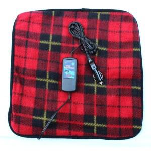 트릴리움 월드와이드 카 코지 2 12볼트 열선 미니 여행 패드, 레드 격자무늬, 16 x 16, (TWI-2202)