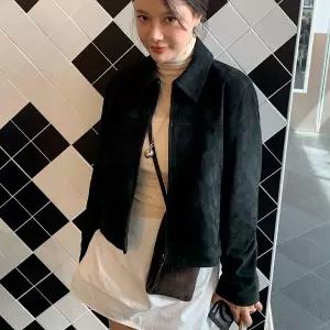 루타꽁몰 여자 야상숏자켓 상의 지퍼 잠바 하이넥 무스탕 야구 2가지색상 HO1