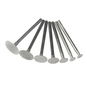 7개 T자형 다이아몬드 버 - 1/8인치 샹크 미니 채널 조각 스톤 비트에는 드멜이 포함되어 있습니다
