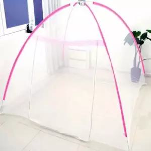 원터치 모기장 180X200 핑크 해충망 캐노피모기장