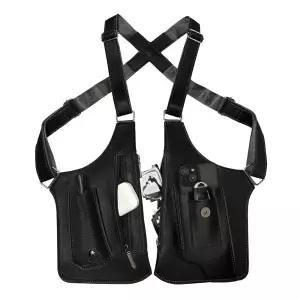 Underarm Shoulder Bag for Men, Leather Double Shoulder Armpit Bag with Adjustable Design  Multi-Poc