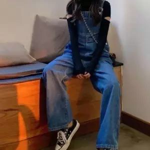 [하프클럽/]여성 일상복 캐주얼 청 오버롤 바지