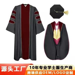 박사가운 학사모 세트 목사 졸업 학위 학사복 촬영 사진