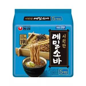 봉지라면 농심 메밀소바 127g 10개