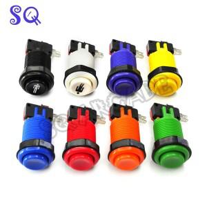 Happ 아케이드 멀티케이드 푸시 버튼 내구성 잠마 게임 스위치 8 색 오렌지 퍼플 바탑 머신