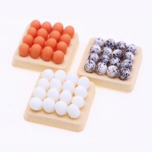 17 개/가방/가방 인형 집 미니어처  주방 음식 미니 계란 트레이 모델 베이킹  소품 장식 액세서리