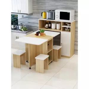 접이식 식탁 렌지대 수납장 테이블 겸용 확장형 탁자