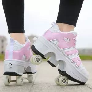 롤러슈즈 운동화 휠 롤러스케이트 변신 덧신 끈조절