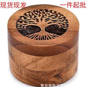 니르만 조미료 냄비 나무 상자 도구 대리석 양념 뚜껑 달린 유리 트레이 소금 숟가락