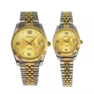 카리타스 18K 골드 콤비 커플 선물 명품 예물 고급 메탈 손목 시계 / C15000GC