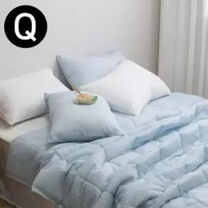 여름 간절기 이불 패드세트 퀸 Q 이불 블루 퀸이불패드세트