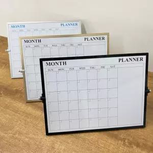 스탠드 양면 화이트보드 백보드판 월별 계획표 스케줄표 월간 세우는 칠판 자석 달력 가정용 미니 보드판