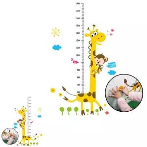 측정 벽지인테리어 포인트스티커 키재기포스터 기린