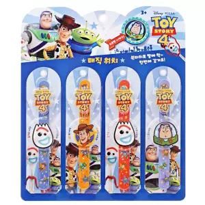 토이스토리4 매직 워치 원터치 손목 시계 1판x4개/밴드/패션/팔찌/어린이/유아/아동/귀여운/초등/캐릭터/키