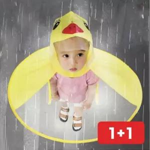 우비 모자 아동 우산 오리 방수 비옷 어린이 캐릭터