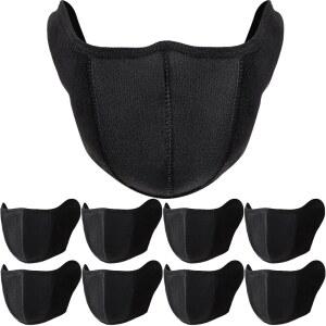 Mumucove 9팩 야외 마스크 스노우보드 페이스 오토바이 스키 방한모 블랙 러닝 남성용 하프 활동용 하이킹 겨울 라이딩