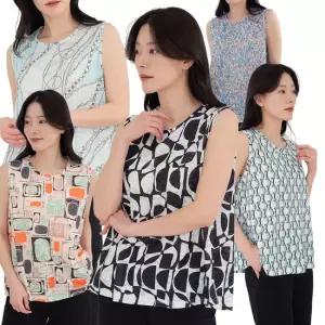 이브바바 쿨링 인견 민소매 나시 티 블라우스 셔츠 여름 엄마 중년여성 옷