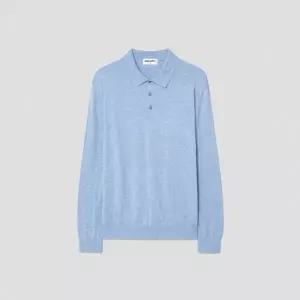 [롯데백화점]로가디스 코튼 실크 혼방 레귤러 핏 칼라넥 스웨터 - 스카이 블루 RY6151P01Q