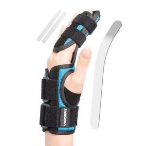 VIGORFIT 방아쇠 지지대 위한 손가락 핑거를 이중 염좌용 너클 왼손 가운데 2개 사이즈 유니 인덱스 부러진 부목