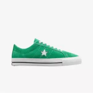 CONVERSE 컨버스 원스타 프로 스웨이드 에이펙스 그린 로우 캔버스화 A08481C 976611