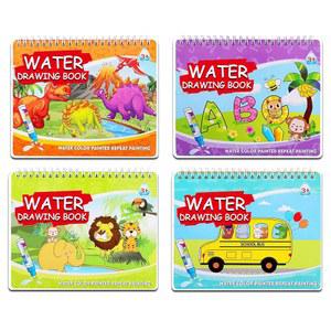 4팩 워터 원더 페인팅 위한 컬러링 소녀 두들 7세 어린이용 도서 드로잉 선물 활동 가능한 재사용 컬러 소년을