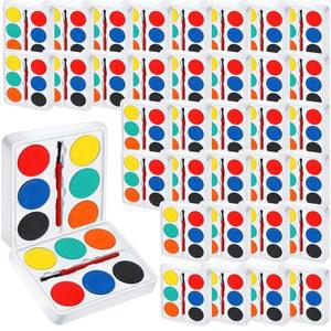 OUTUS 144PCS 벌크 가능한 용품 가지 물감 팔레트 아트 스타킹 세트 인치 스터퍼 파티 세척 색상 수채화 미니 페인트