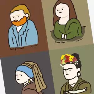 달페이퍼 명화 3종 엽서 postcard/카드/방/감성/포스터/미니/카페/소품/책상/빈티지/귀여운/인테리어/사진