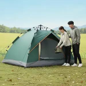 2∼3인용 그린 아우터 원터치 텐트 나들이용 자동 캠핑 그늘막