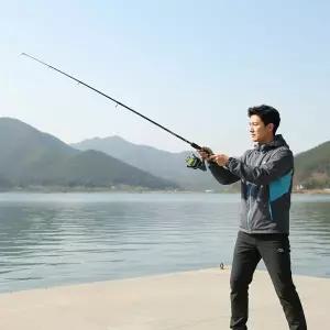 휴대용 카본 루어대 1.5m 민물 접이식 낚시대 스피닝 로드 세트