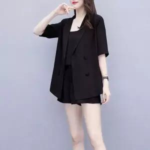 5부 반팔자켓 여름아우터 하객룩 밴딩 3부반바지