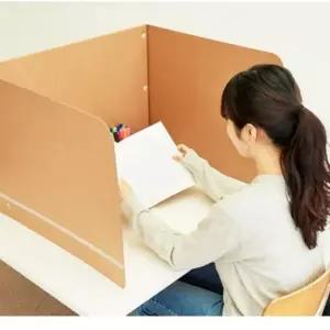 공부집중칸막이 상단선반형 도서관 공부집중 페이퍼팝칸막이 종이칸막이