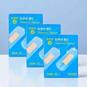 노브랜드 아쿠아밴드 100매입 x 3개 / 방수형 밴드