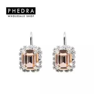 [다잇템]여자 실버 고리형 사각 들러리룩 큐빅 귀걸이_P337015975