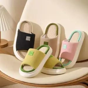 키밍 사계절 층간소음 방지 린넨 슬리퍼 실내화