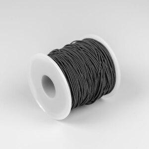 공예품 비즈 염주 팔찌 만들기 재료 우레탄 고무줄 블랙 1.2mm 50m