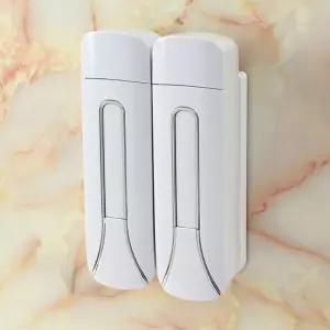 클린라인 벽걸이 물비누 디스펜서 2구 300ml 화이트/샴푸/린스/바디/워시/세제/다양한/리퀴드/리필액