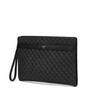 [롯데백화점]닥스 액세서리 (쇼핑백동봉) 블랙 DD 패턴 PVC 클러치 DBBA6E034BK