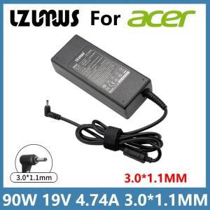 에이서 아스파이어 S7 S7-392/391 V3-371 A13-045N2A PA-1450-26 ES1-512-P84G용 19V 4.74A 90W 3.0x1.1mm