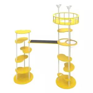 오르 ORC-602HSR 캣폴 원목 고양이 투명해먹 스크래쳐 숨숨집 캣타워