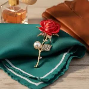 (별별창고) 장미 브로치 어버이날 스승의날 뱃지 부모님 결혼기념일 선물 pnb4+2ruM